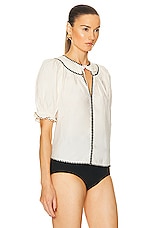 Ulla Johnson Ruby Top in Ivory, view 2, click to view large image.