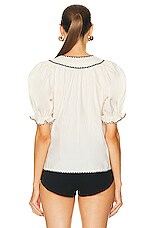 Ulla Johnson Ruby Top in Ivory, view 3, click to view large image.