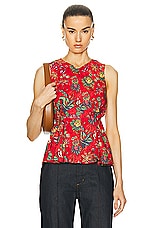 Ulla Johnson Sydney Top in Hibiscus, view 1, click to view large image.