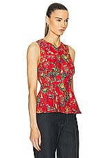 Ulla Johnson Sydney Top in Hibiscus, view 2, click to view large image.
