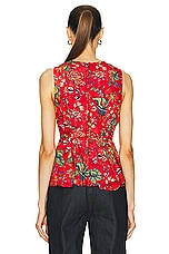 Ulla Johnson Sydney Top in Hibiscus, view 3, click to view large image.
