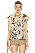 Ulla Johnson Cleo Top in Pearl Flora, view 1, click to view large image.