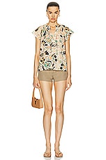 Ulla Johnson Cleo Top in Pearl Flora, view 4, click to view large image.