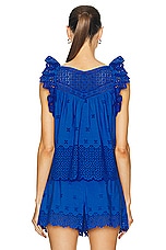 Ulla Johnson Leona Top in Cobalt, view 3, click to view large image.