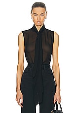 Ulla Johnson Milo Blouse in Noir, view 1, click to view large image.