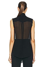 Ulla Johnson Milo Blouse in Noir, view 3, click to view large image.