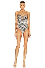 Ulla Johnson Aaliya Maillot Swimsuit in Agave, view 1, click to view large image.