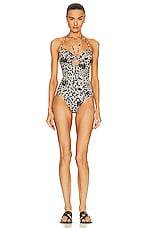 Ulla Johnson Aaliya Maillot Swimsuit in Agave, view 4, click to view large image.
