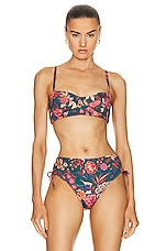 Ulla Johnson Zahara Bikini Top in Delphinium, view 1, click to view large image.