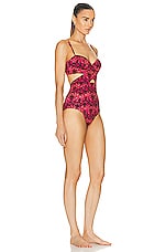 Ulla Johnson Luna Maillot Swimsuit in Wild Rose, view 2, click to view large image.