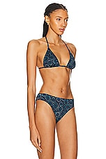 Ulla Johnson Maya Bikini Top in Aquamarine, view 2, click to view large image.