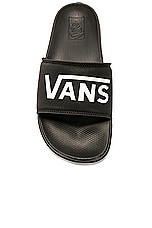 Vans Slide On in Black, view 4, click to view large image.