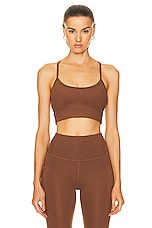 Varley Lets Move Irena Bra in Cocoa Brown, view 1, click to view large image.