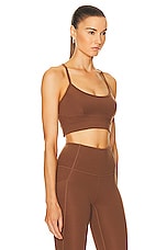 Varley Lets Move Irena Bra in Cocoa Brown, view 2, click to view large image.