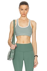 Varley Move Selma Bra in Mineral Green, view 1, click to view large image.