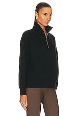 Varley Hawley Half Zip Sweatshirt in Black, view 2, click to view large image.