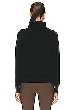 Varley Hawley Half Zip Sweatshirt in Black, view 3, click to view large image.