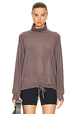 Varley Portland High Neck Midlayer Sweater in Deep Charcoal, view 1, click to view large image.