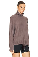 Varley Portland High Neck Midlayer Sweater in Deep Charcoal, view 2, click to view large image.