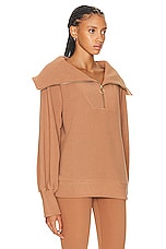 Varley Vine Half Zip Sweater in Rawhide, view 2, click to view large image.
