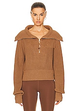 Varley Mentone Knit Sweater in Golden Bronze, view 1, click to view large image.