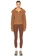 Varley Mentone Knit Sweater in Golden Bronze, view 4, click to view large image.