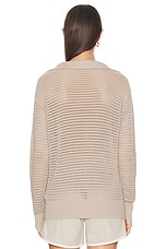 Varley Billie Half Zip Knit Sweater in Cashmere Stone, view 3, click to view large image.