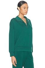 Varley Hawley Half Zip Knit Sweater in Forest, view 2, click to view large image.