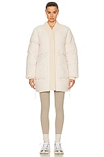 Varley Wynn Sherpa Puffer Coat in Sandshell, view 2, click to view large image.