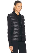 Varley Colwyn Combo Boxy Gilet Vest in Black, view 2, click to view large image.