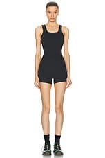 Varley Move Bates All-in-one 4 Romper in Black, view 1, click to view large image.