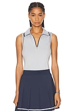 Varley Cammie Performance Tank Top in Pearl Blue, view 1, click to view large image.