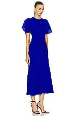 Victoria Beckham Midi Dress in Palace Blue, view 2, click to view large image.