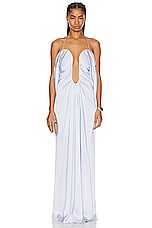 Victoria Beckham Sleeveless Gown in Ice, view 1, click to view large image.