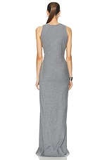 Victoria Beckham Sleeveless Maxi Dress in Titanium, view 4, click to view large image.