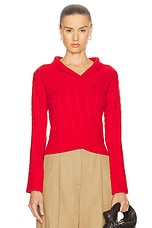 Victoria Beckham Pullover Sweater in Red, view 1, click to view large image.