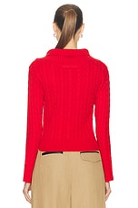 Victoria Beckham Pullover Sweater in Red, view 4, click to view large image.