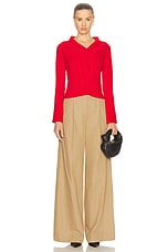 Victoria Beckham Pullover Sweater in Red, view 5, click to view large image.