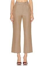 Victoria Beckham Cropped Flare Trouser in Tobacco, view 1, click to view large image.