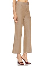 Victoria Beckham Cropped Flare Trouser in Tobacco, view 2, click to view large image.