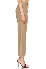 Victoria Beckham Cropped Flare Trouser in Tobacco, view 3, click to view large image.