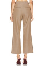 Victoria Beckham Cropped Flare Trouser in Tobacco, view 4, click to view large image.