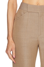 Victoria Beckham Cropped Flare Trouser in Tobacco, view 6, click to view large image.