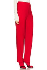 Victoria Beckham Tapered Leg Trouser in Carmine, view 2, click to view large image.