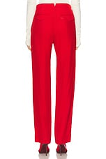 Victoria Beckham Tapered Leg Trouser in Carmine, view 4, click to view large image.