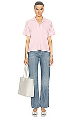 Victoria Beckham Polo Tee in Orchid, view 4, click to view large image.