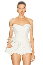 Victoria Beckham Corset Top in Antique White, view 1, click to view large image.