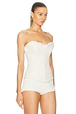Victoria Beckham Corset Top in Antique White, view 2, click to view large image.