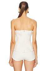 Victoria Beckham Corset Top in Antique White, view 3, click to view large image.