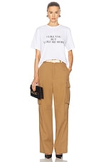 Victoria Beckham I Like You But I Like Me More Tee in White, view 4, click to view large image.